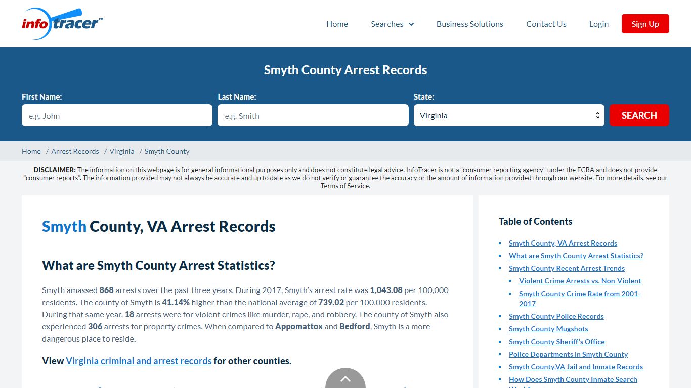 Smyth County, VA Arrests, Mugshots & Jail Records - InfoTracer